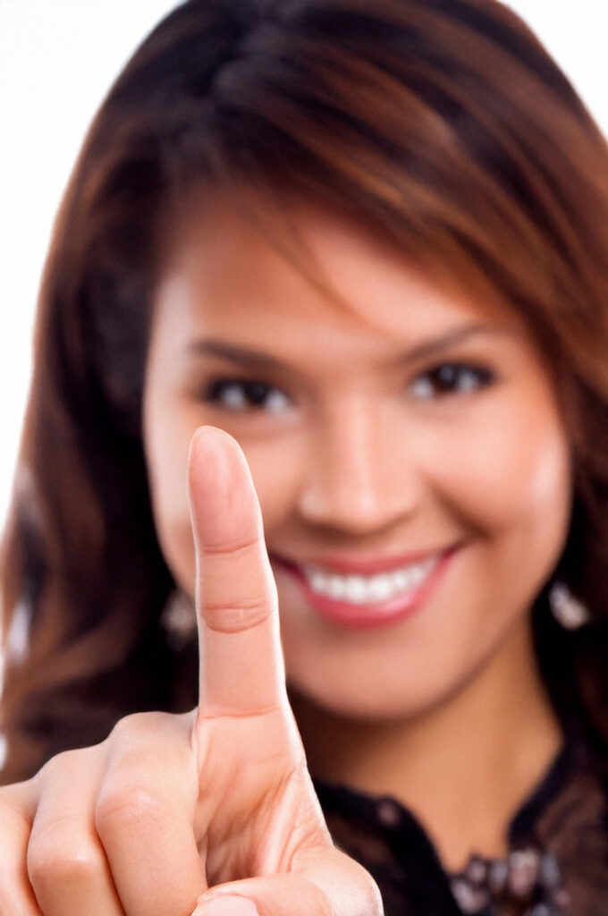 Why are fingers in your portrait